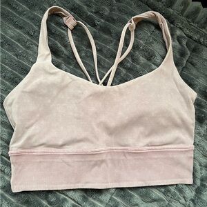lululemon Free to Be Long Line Bra in Washed Pink - sz 8